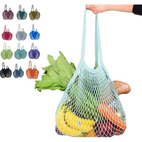 1PC Totes Mesh Bag Cotton String Shopping Grocery Foldable Shopper bag Net Fruit Vegetable Reusable Organizer bag