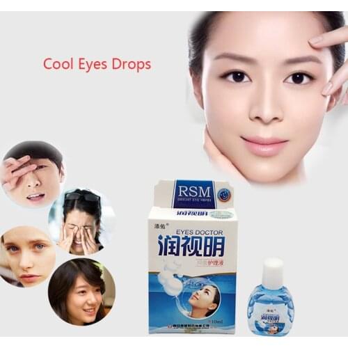 10ml Cool Eye Drops Cleanning Eyes Relieves Discomfort Removal Fatigue Relax Massage Eye Care