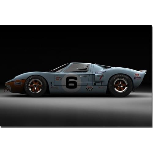 1969 Ford GT40 Le Mans Supercar Posters Wall Art Canvas Prints Decorative Paintings for Home Decor