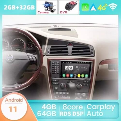 4G+64G DSP Car DVD Player For VOLVO S60 VOLVO V50 V70 XC70 2000 2001 2002 2003 2004 Car Radio Support GPS Navigation DSP Russian