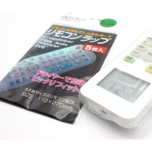 5Pcs Heat Shrink Film Clear Video TV Air Condition Remote Control Protector Cover Home Waterproof Protective Case