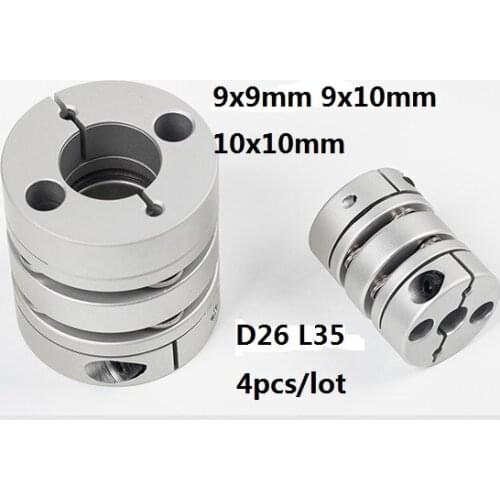 9x9mm 9x10mm 10x10mm Double diaphragm Disc coupling coupler screw rod servo motor encoder shaft coupling D26 L35