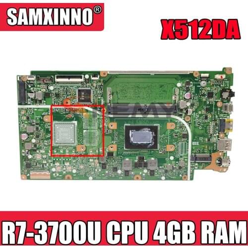 Akemy For ASUS VivoBook 15 X512DA F512D X512DA-SS3505T Laotop Mainboard X512DA Motherboard free shipping W/ R7-3700U CPU 4GB RAM