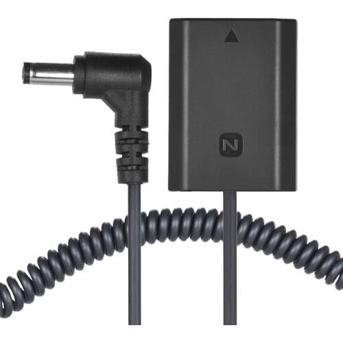 Andoer NP-FZ100 Dummy Battery Pack for Sony A7III A9 A7RIII A7SIII Camera Battery DC Coupler Connector Spring Cable