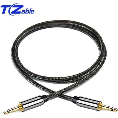 3.5mm Audio Cable Jack 3.5 Male To Male Headphone Extension Wire AUX Gold Plated For Computer Phone Audio Cable Stereo Jack