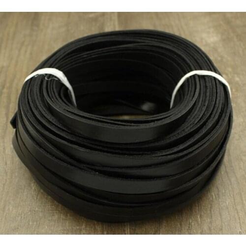 Free Ship 100 Meters 10mm x 3mm Bracelet leather cord,genuine leather cord,10 mm thick Flat leather cord,Real leather cord