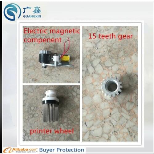 Free shipping Electric Magnetic component and printer wheel and 15teeth gear each 2 pcs of MY-380F printer