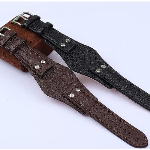 Genuine Leather Bracelet Mans High-grade Watchband 22mm For Fossil Watch Band With Matte Handmade Leather Watch Strap New style