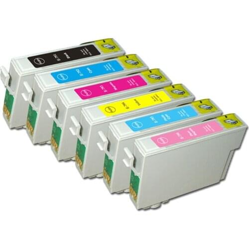 Vilaxh T0791 Ink Cartridge For Epson Stylus Photo 1400 1410 PX660 P50 PX650 PX700W PX710W PX720WD PX730WD PX810FW T0791 - T0796