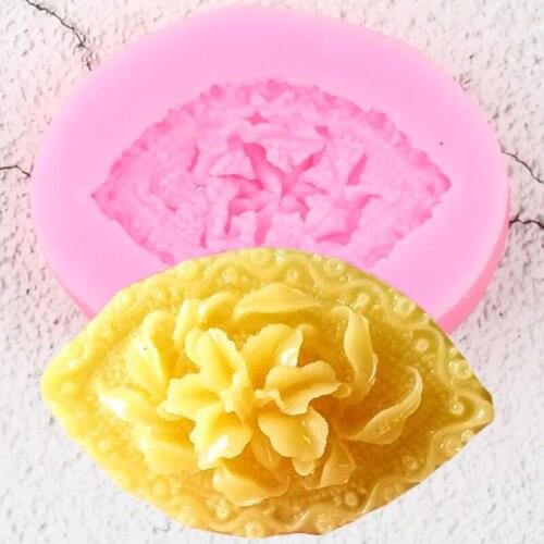 Lily Flower Lace Silicone Mold Jelly Chocolate Candy Polymer Clay Molds DIY Party Cupcake Topper Fondant Cake Decorating Tools