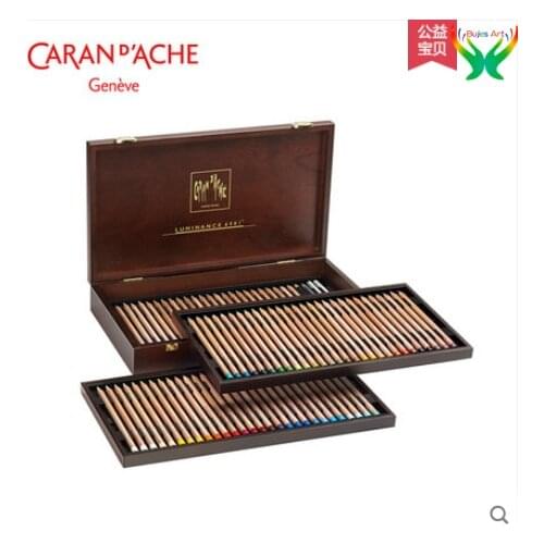 Caran d'Ache 20/40/76 color Luminance series Colored chalk core colored pencil brush multi color high grade art suit for artists