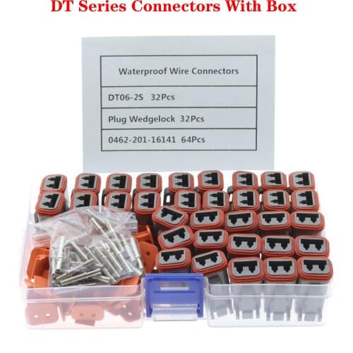 Deutsch DT06/DT04 2 3 4 6 8 12 Pin Way Auto Waterproof Connector Automotive Sealed Electric With Solid Terminals pins box