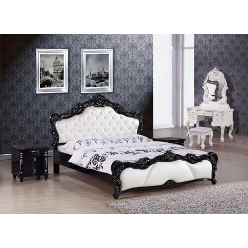 Europe and America Genuine leather bed frame Modern Soft Beds Home Bedroom Furniture cama muebles de dormitorio / camas quarto