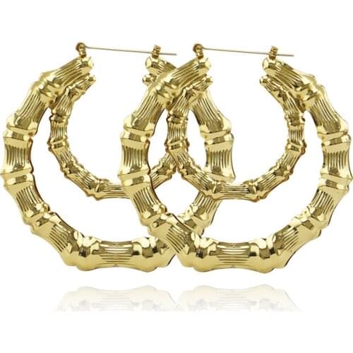 Hyperbole Geometric Dangle Earrings for Women Statement Personality Circle Star Heart Earrings Trendy Jewelry Nightclub Party