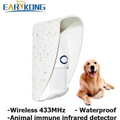 Outdoor Waterproof Wireless Animal Immune Infrared Detector 433MHz Long Working Distance For Home Burglar Wifi /GSM alarm system