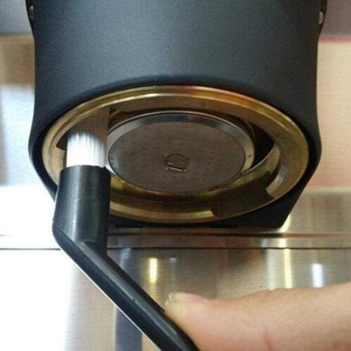 Coffee Machine Brush Black Italian Semi-automatic Coffee Machine Cleaning Brush Plastic Handle Nylon Bristle Filter Net Cleaner