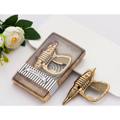 Creative gift retro machine gun Opener Beer Bottle Opener wedding Giveaway Gift For Guest 100pcs