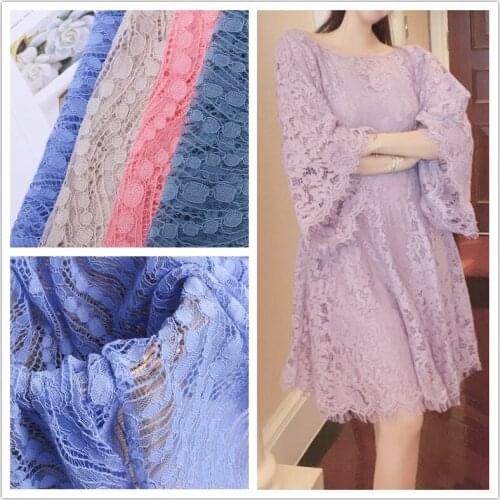 Strand lace fabric elastic lace wedding dress lace dress fabric dot stripe hollow mesh