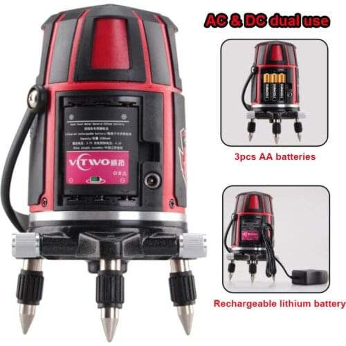 5 Lines 6 Points Red Laser Level 360 Automatic Self Leveling Horizontal Vertical Line with Tilt & Outdoor Mode