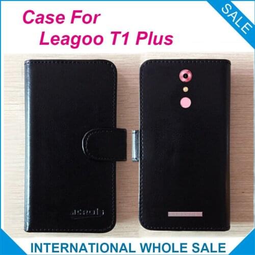 Hot!! 2017 T1 Plus Leagoo Case, 6 Colors High Quality Leather Exclusive Case For Leagoo T1 Plus Cover Phone Bag tracking