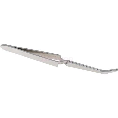 Stainless Steel Angle Tipped C Curve Manicure Nail Polish Pincher Tweezer