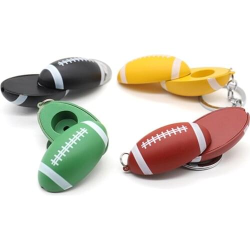 Football Modeling Metal Smoke Pipes Portable Creative Smoking Pipe Keychain Tobacco Pipe Narguile Grinder Mouthpiece