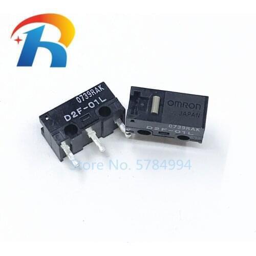 10PCS OMRON Mouse Micro switch Microswitch D2F-01L 1.47N mouse button gold contacts suitable for Logitech G602 G502 G400 IO1.1