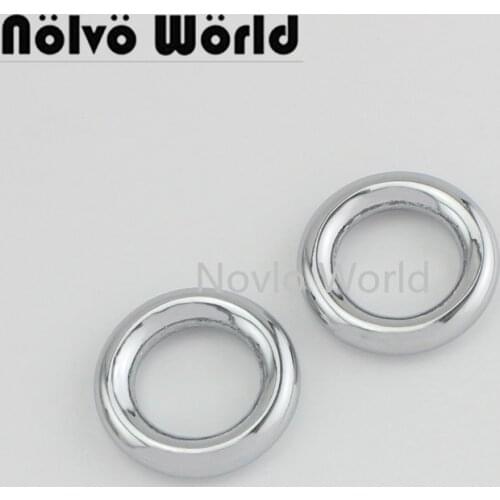 Nolvo World 5-20-100pcs 6 colors 13.4mm 1/2" chrome metal O ring handbag round ring die casting Alloy ring crafts