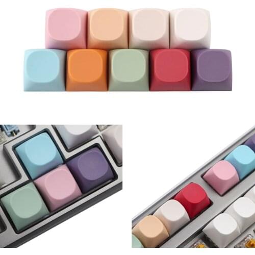 Candy Color PBT Keyboard Keycap Set, No Printed Key Compatible for Gaming Mechanical Keyboard (10Pcs/Set)
