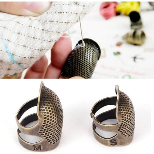 2 Sizes Finger Protector Thimble Sewing Special Retro Thimble Home Craft DIY Thimble Sewing Tools Accessories Dropshipping 1 Pcs