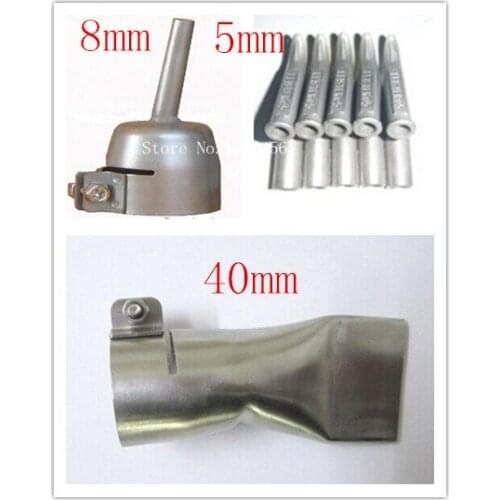 40mm Wide slot nozzle+8mm round /speed nozzle for plastic welder hot air gun tips plastic welding accessories tools