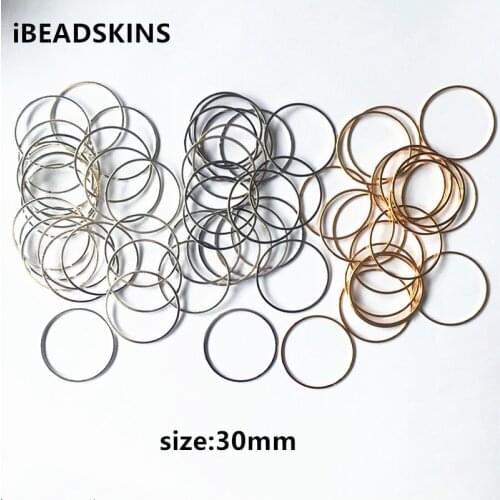 New arrival! 30mm 200pcs/lot copper rings-shape connectors for jewelry DIY ( as shown)