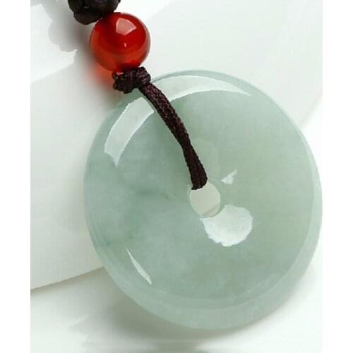 Myanmar A cargo of natural stone auspicious peace buckle stone pendant necklace pendant jewelry lovers fashion gift
