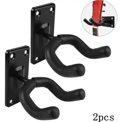 Guitar Stand 2pcs/lot Wall Mount Guitar Hanger Hook Holder Metal Covered Soft Sponge Coat for Guitar / Bass / Violin / Ukulele