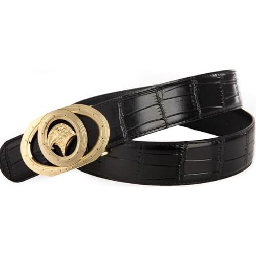 2021 New quality fashion eagle buckle genuine leather belt designer luxury famous brand casual male Cowhide Belts for men