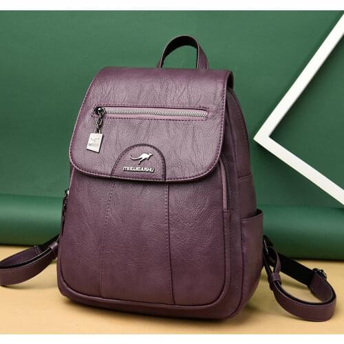 School Bags Shoulder Bags for Women 2021 Brand Designer Bag Women Backpack High Quality Leather Travel Backpack Large Capacity