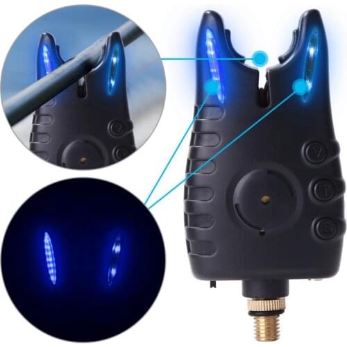 8 LED Fishing Bite Alarm Indicator Adjustable Tone Volume Sensitivity Sound Alert Carp Fishing Tackle Accessories 90x40x40mm