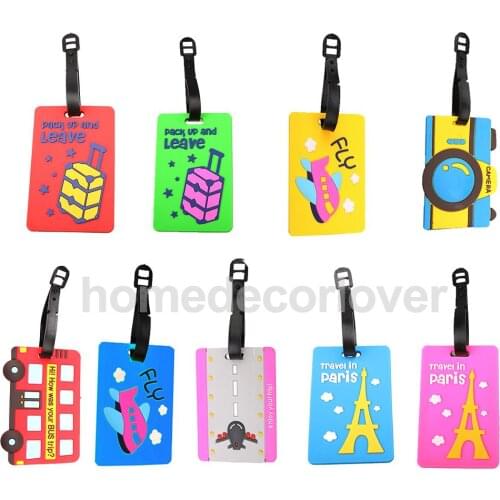 Fityle Cartoon Cute Luggage Suitcase Label ID Name Tags Bag Card Red Luggage