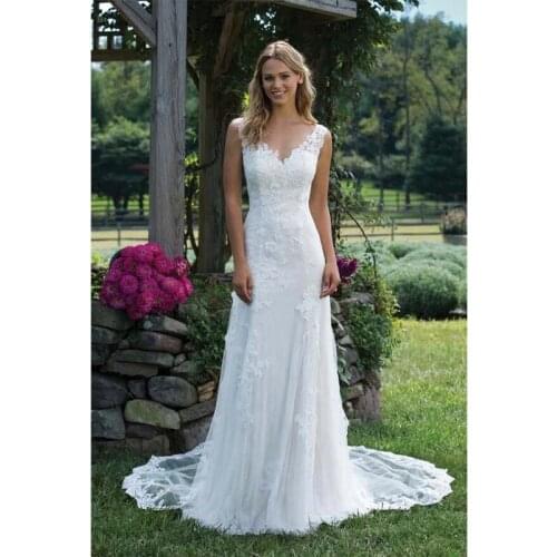 WEIAIJIAYI TRADING CO LTD V-neck Wedding Dresses