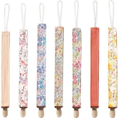 Cotton Linen Pacifier Clips Chain Dummy Holder Nipple Soother For Infant Baby Feeding