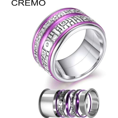Cremo Couple Ring Band For women Turning Stainless Steel Base Accessories Ring Interchangeable Arctic Symphony Rings