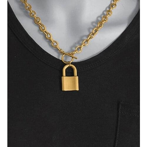 100% Stainless Steel Lock St. Benedict Coin Virgin Mary Necklace For Women Gold/Silver Color Metal Coin Toggle Choker Collares