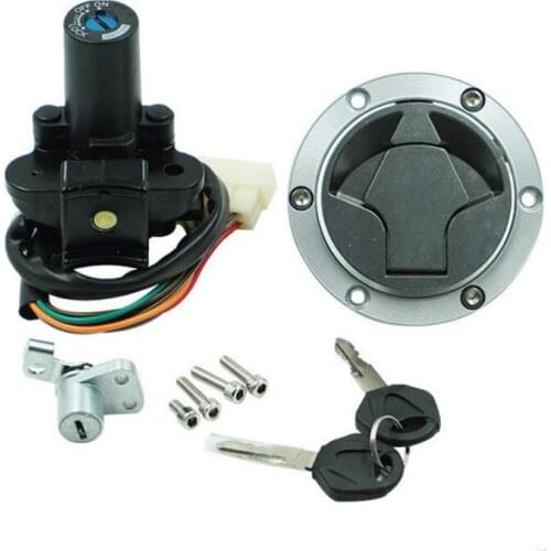 For Kawasaki Ninja 250R EX250J 300 Motorcycle Ignition Switch Kit Assembly Fuel Gas Cap Tank Cover With 2 Keys Full set lock