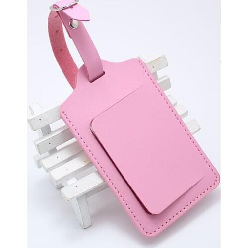 10pcs 7Colors PU Leather Suitcase Luggage Tag Label Bag Pendant Handbag Portable Travel Accessories