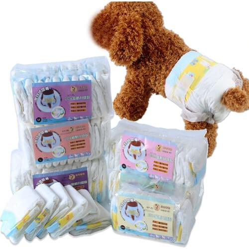 10PCS/Bag Pet Dogs Diapers Pet Female Dog Disposable Dog Diapers Pets Products Super Absorption Leakproof Physiological Pants