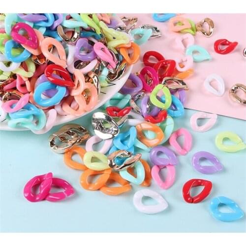 20Pcs16x22mm 14x20mm Acrylic Link Bead Chain Link Accessories Bead for Jewelry Making Necklace Bracelet DIY Bag Decoration