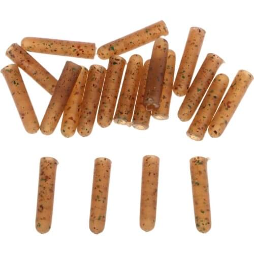 20Pcs 25mm TPR Soft Rubber Buffer Beads Knot Protector Beads Durable Carp Fishing Tackle Tool Brown