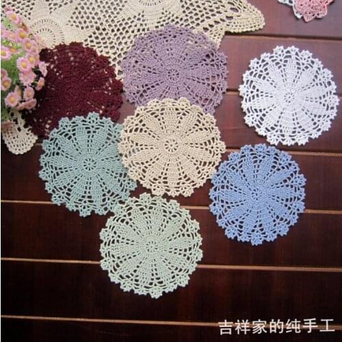 2015 new arrival 12 pic/lot crochet lace felt as innovative item for DIY kitchen accessories for home decor lace doilies mats