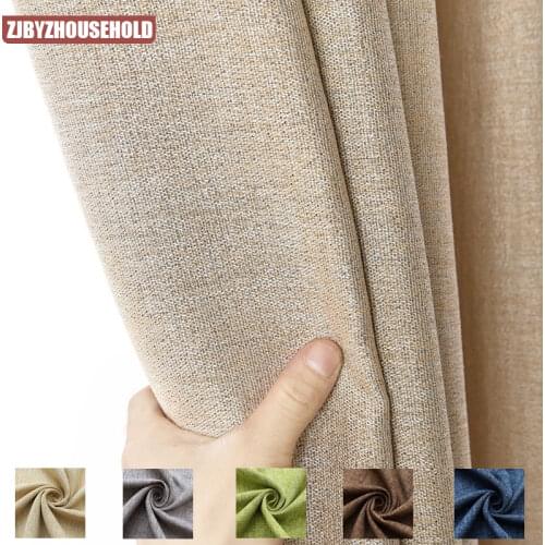 2021 Modern Minimalist Solid Color Blackout Curtains for Living Room Bedroom Study Blackout Curtains Custom