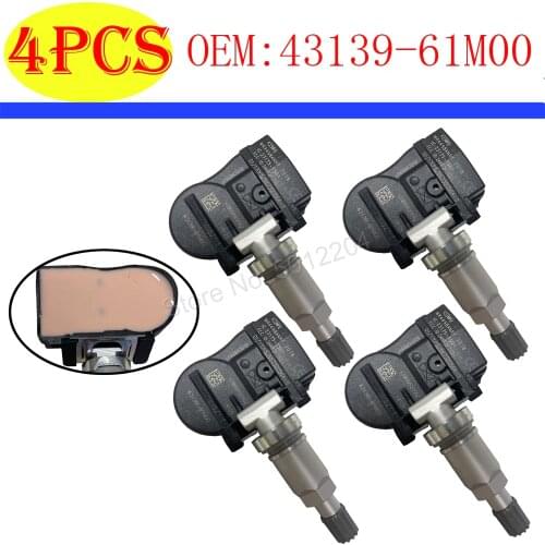 4PCS Tire Pressure Sensor For Suzuki Vitara SX4 S-cross Ignis Baleno Swift Jimmy 43139-61M00 4313961M00 43130-61M00, 4313061M00